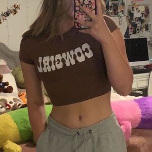 Brown cowgirl top